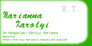 marianna karolyi business card