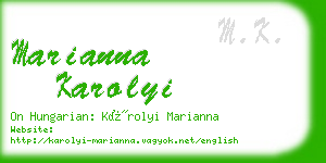 marianna karolyi business card